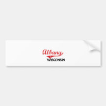 Albany Wisconsin City Classic Bumper Stickers