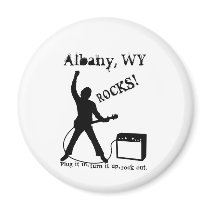 Albany, WY Refrigerator Magnet