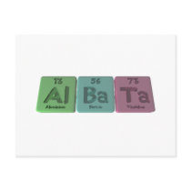 Albata-Al-Ba-Ta-Aluminium-Barium-Tantalum Post Cards
