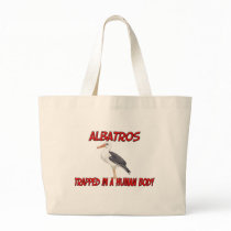 Albatros trapped in a human body bags