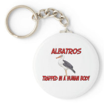 Albatros trapped in a human body keychains