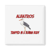 Albatros trapped in a human body refrigerator magnets