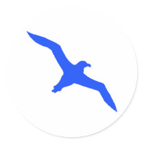 Albatross Round Sticker