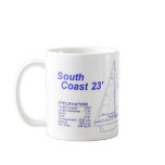 Alberg designed South Coast 23 Sailboat Coffee Mug