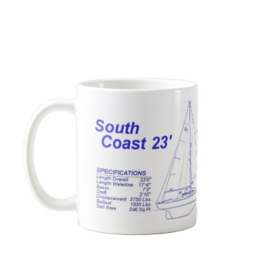 Alberg designed South Coast 23 Sailboat Coffee Mug by JoeShields