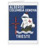 Albergo Columbia Genova Trieste Greeting Card