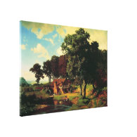 Albert Bierstadt, A Rustic Mill Gallery Wrap Canvas