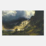 Albert Bierstadt - A Storm in the Rocky Mountains Rectangular Sticker