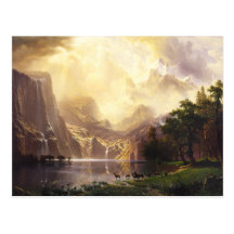 Albert Bierstadt In The Mountains Greeting Card Postcard