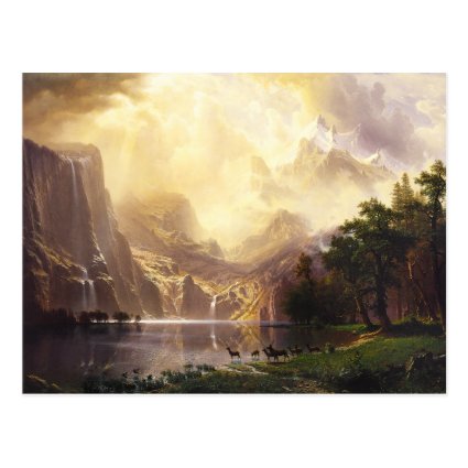 Albert Bierstadt In The Mountains Greeting Card Postcard