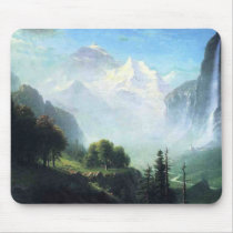 Albert Bierstadt  staubbach falls near lauterbru Mouse Pad