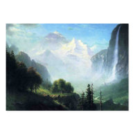 Albert Bierstadt staubbach falls near lauterbrunne Business Card Template