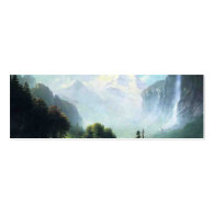 Albert Bierstadt staubbach falls near lauterbrunne Business Card Template