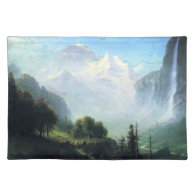 Albert Bierstadt staubbach falls near lauterbrunne Place Mat