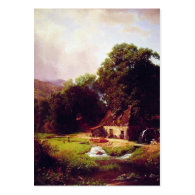 Albert Bierstadt The Old Mill Business Card Template