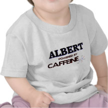 Albert powered by caffeine t-shirt