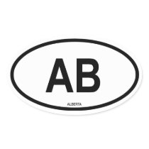Alberta "AB" Stickers