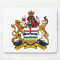 Alberta Coat of Arms Mousepad by FlagTshirts Alberta Coat of Arms Mousepad