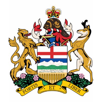 Alberta Coat Of Arms Tee Shirt by teyes143