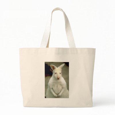 Albino Bennet's Wallaby Tote Bag by lolanimals