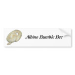 Albino Bumble Bee Bumper Stickers