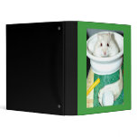 Albino Hamster Photo 3 Ring Binder