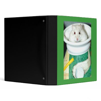 Albino Hamster Photo 3 Ring Binder by FCACshelter