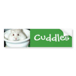 Albino Hamster Photo Bumper Sticker