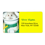 Albino Hamster Photo Custom Shipping Label