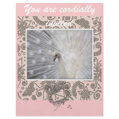Albino Peacock Floral Celebration Full Color Flyer by marylouroche