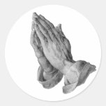 Albrecht Durer - Hands Praying Round Sticker