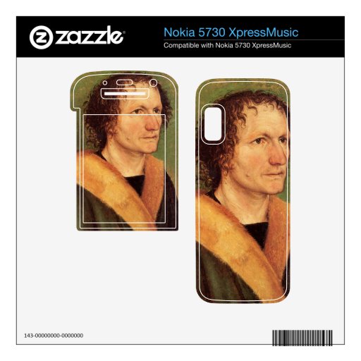 Albrecht Durer - Male portrait in front a green ba Nokia 5730 Skins
