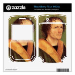 Albrecht Durer - Male portrait in front a green ba Decal For BlackBerry