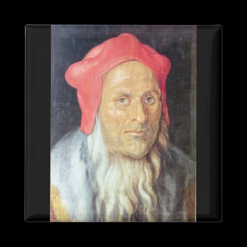 Albrecht Durer - Portrait of a bearded man with re Refrigerator Magnet