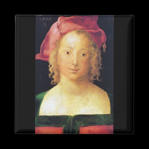 Albrecht Durer - Portrait of a young girl with a r Refrigerator Magnets