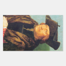 Albrecht Durer - Portrait of Rodrigo de Almada Rectangle Stickers