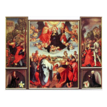 Albrecht Durer - Reconstruction of the open altar Post Card