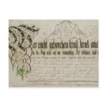 Album sheet, 1789 postcard