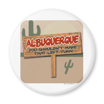 Albuquerque Left Refrigerator Magnets
