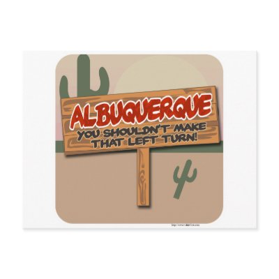 Albuquerque Left Post Cards by Touristfort