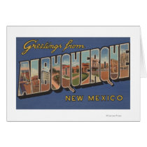 Albuquerque, New Mexico - Large Letter Scenes Card