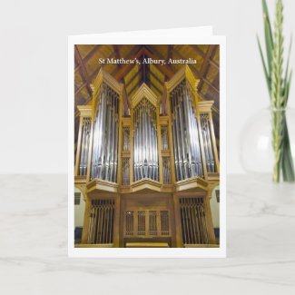 Albury church organ card (vertical)