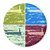 Alcatraz Pop art Magnet by PetersTikiGirl Alcatraz Pop art Magnet