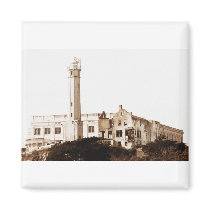 Alcatraz Prison (Sepia Tones) Refrigerator Magnet