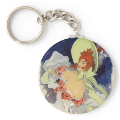 Alcazar d'Été Lidia, Jules Chéret Key Chains by VintageArtPosters