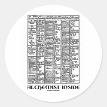 Alchemist Inside (Alchemy Table) Round Sticker