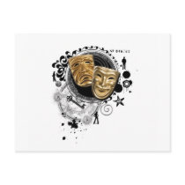 Alchemy of Acting Drama Masks Postcards