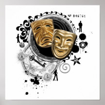 Alchemy of Acting Drama Masks Posters