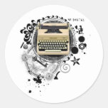 Alchemy of Writing Typewriter Round Stickers