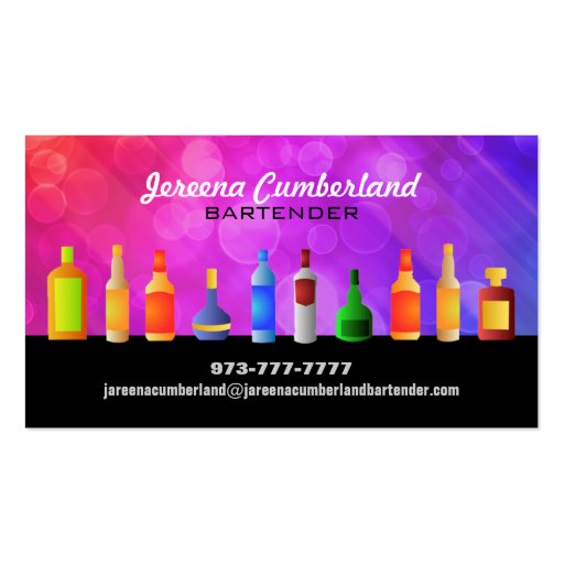 Alcohol Business Cards (front side)